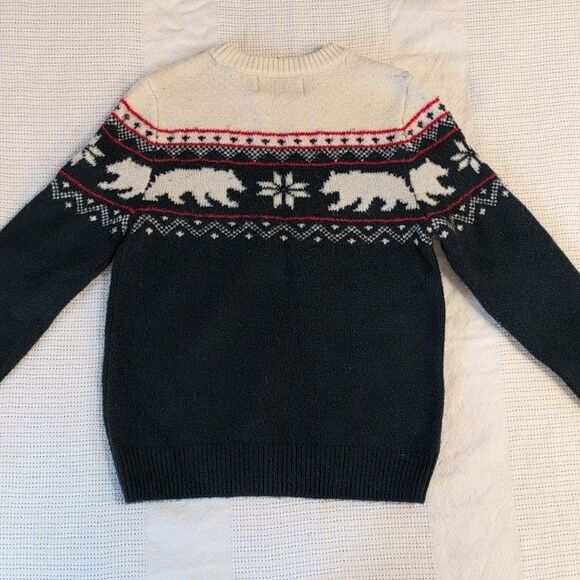 Old Navy Boys Small (6-7) Green Bear Christmas Sweater - Picture 5 of 9